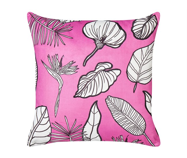 Beliani Almofada decorativa MALVA Rosa
