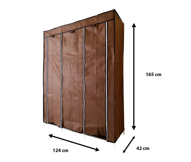 Armário Penteadeira Tecido Com Portas Zip Nyana Home Castanho