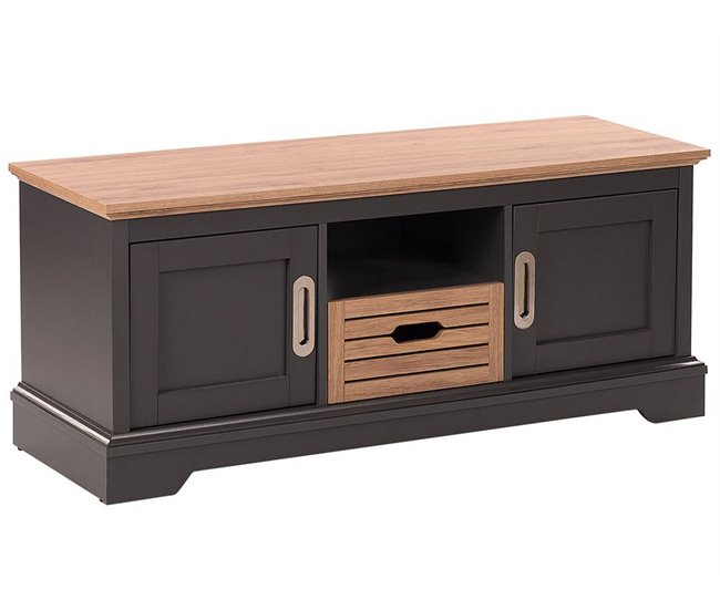 Beliani Mesa de TV GARET 120 Cinza Escuro