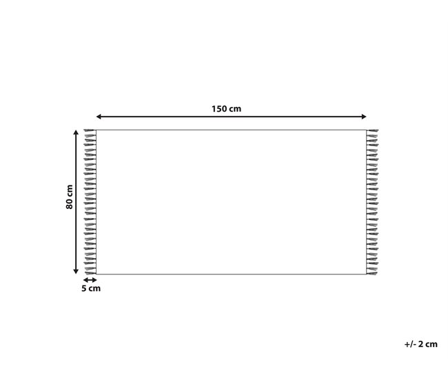 Beliani De tejido plano MIRZA 80x150 Azul Claro