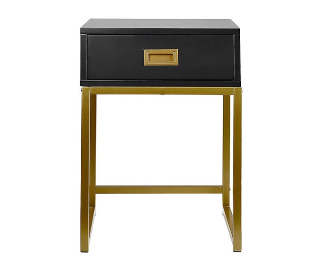 Beliani Mesa auxiliar LARGO 40x40 Preto