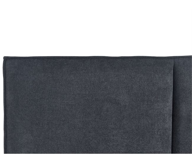 Beliani Cama com estrado Poliéster IZERNORE 187x215 Cinza Escuro