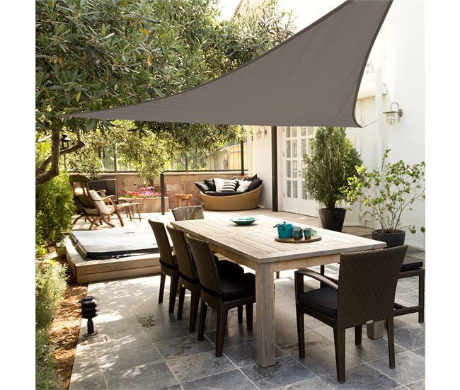 Toldo vela de sombra triangular Aktive Garden Antracite