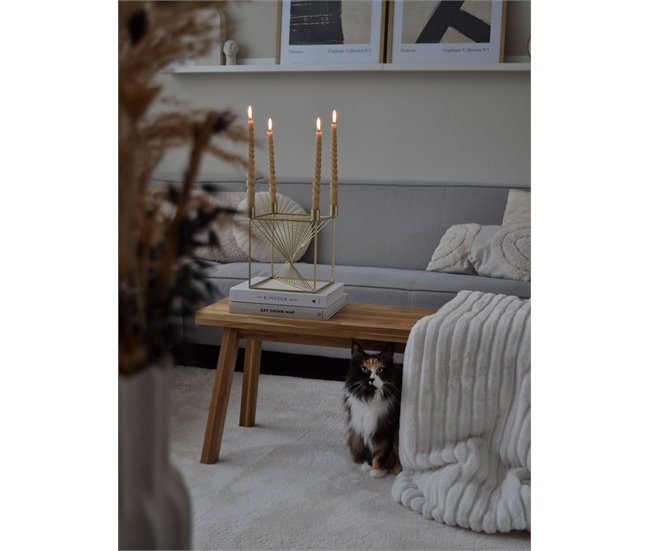 Beliani Candelabro MINDORO Dourado