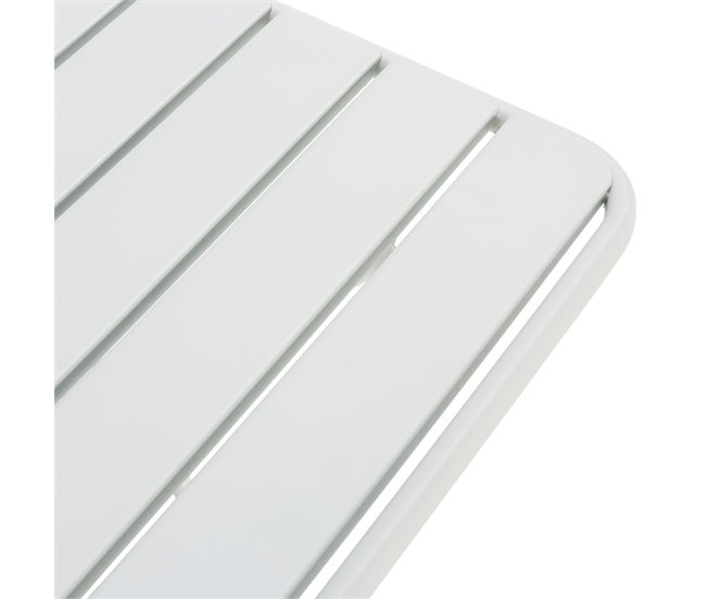 Mesa dobrável de metal Perla para jardim 60x60 Branco