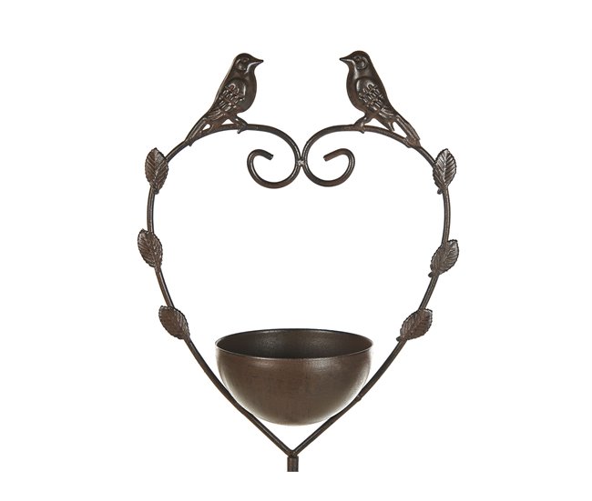 Beliani Fuente de bano para pájaros SPARROW Castanho