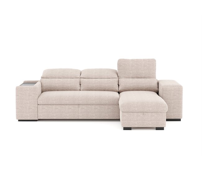 Chaise longue com cama HOXTON Bege