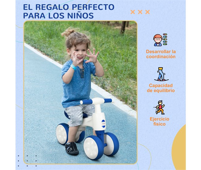 Bicicleta sem Pedais PP, TPR e Metal AIYAPLAY Azul