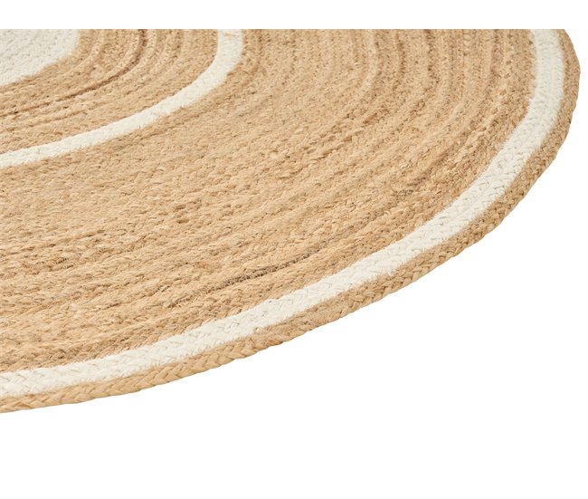 Beliani Entrelaçado HALFELI Branco/ Bege