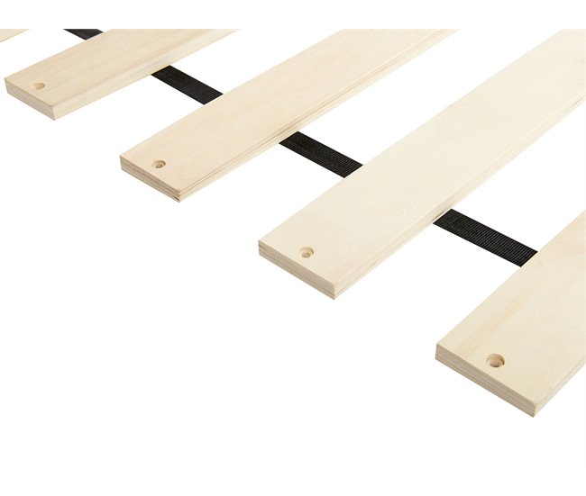 Beliani Cama com estrado Pinho ROYAN 167x207 Branco