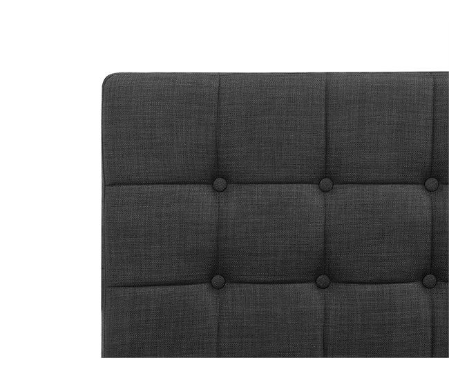 Beliani Cama ajustável Poliéster DUKE 82x216 Cinza Claro