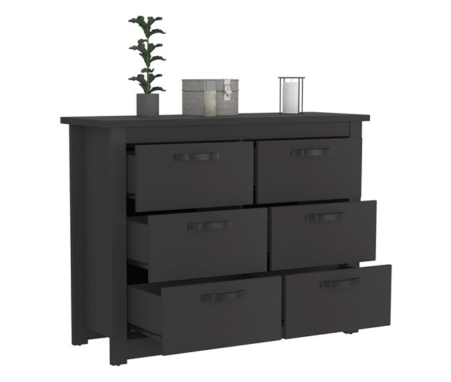 Bolsa de estudos dupla com 6 gavetas Preto