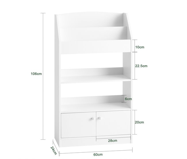 Estante padrão para crianças KMB11-W SoBuy Branco