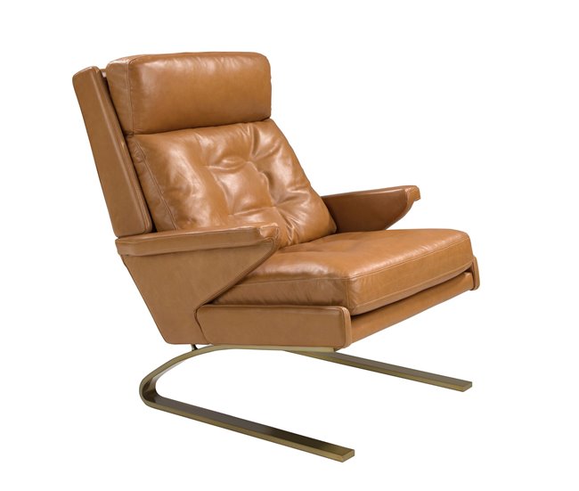 Poltrona de couro Camel Camel