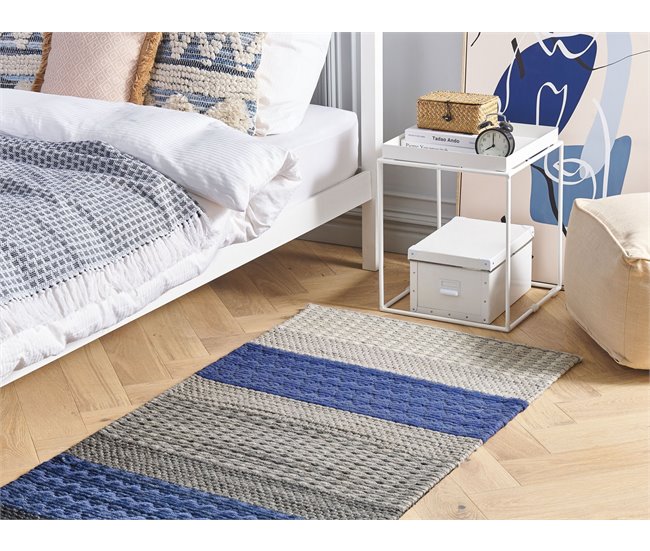 Beliani Pelos curtos AKKAYA 80x150 Cinza Escuro
