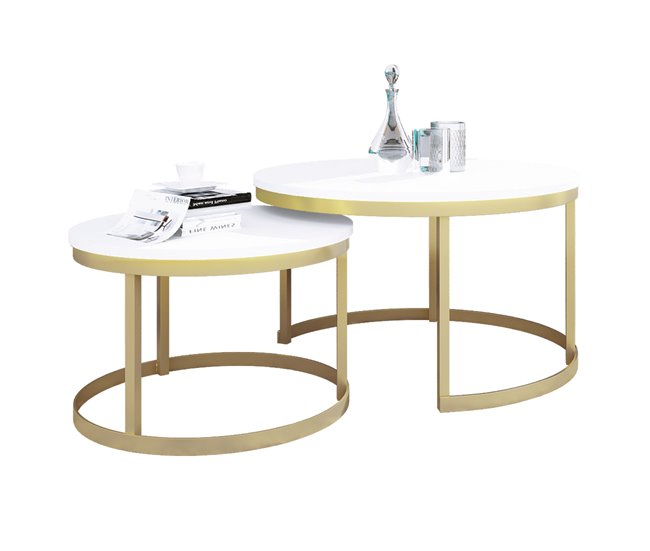 Mesas de centro Okin 75x75 Branco