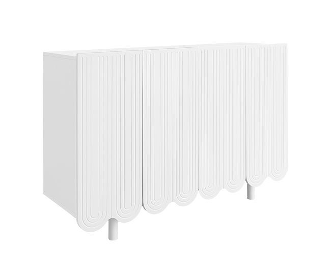 Aparador de painel de partículas com 4 portas 120 Branco