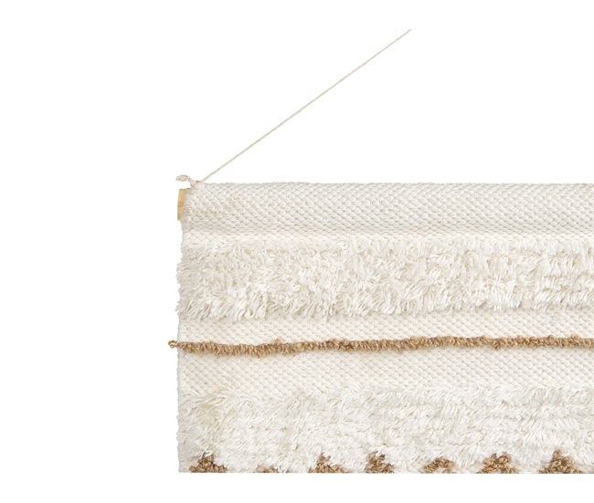 Beliani Decoração de parede em tecido BAZDAN Bege