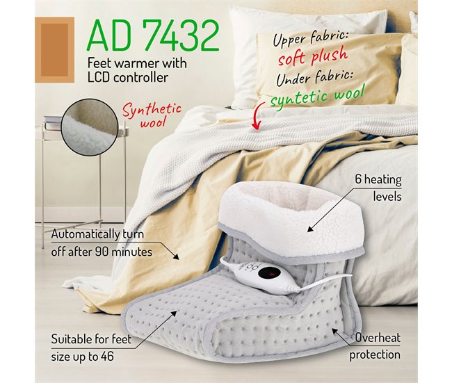 Aquecedor de Pés Adler AD7432 Cinza