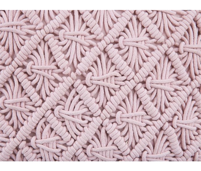 Beliani Almofada decorativa YANIKLAR Rosa Talco