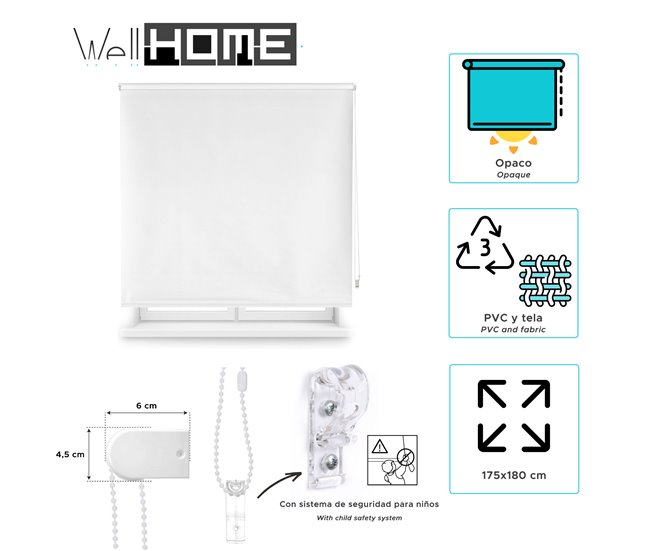 Persiana Rolô Lisa Opaca Well Home 