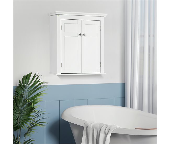 Armário de Parede Casa de Banho MDF kleankin Branco