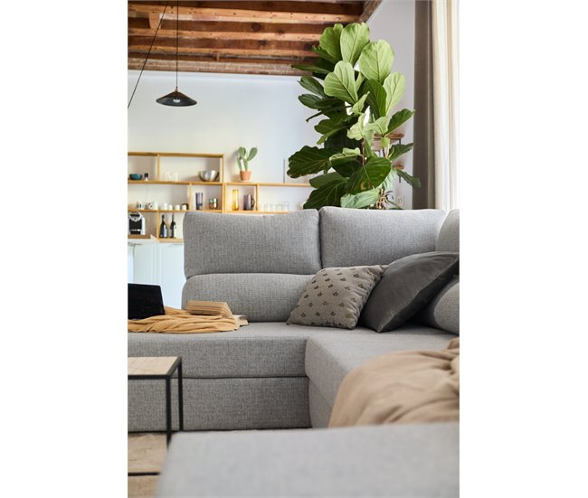 Sofá de canto com cama BARI Azul