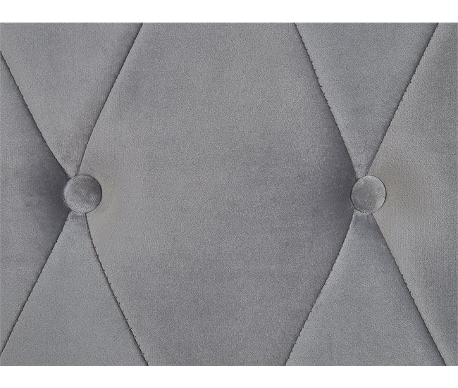 Beliani Cama Terciopelo CAVAILLON 225x246 Cinza Claro