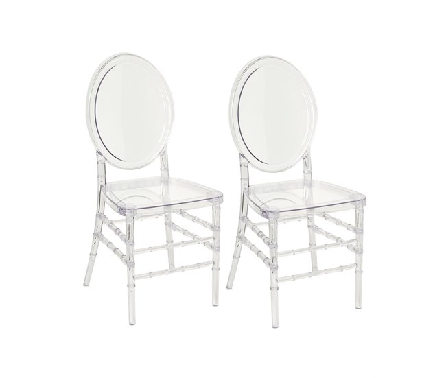 Beliani Silla de comedor MONTROSE Transparente