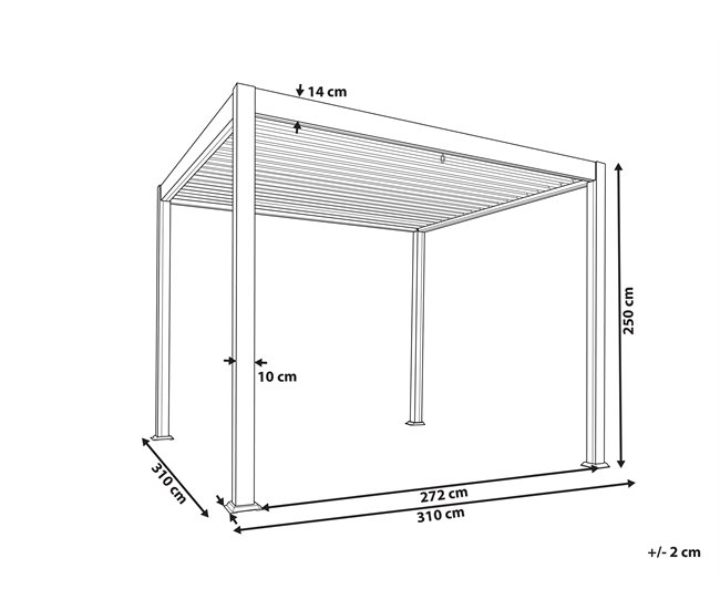 Beliani Pérgola de jardim FORNOLI 310x310 Branco