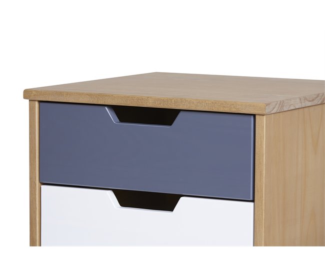 Mesa de cabeceira com 2 gavetas VITA Carvalho