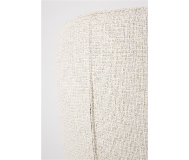 Pacote com 4 cadeiras estofadas em tweed Branco