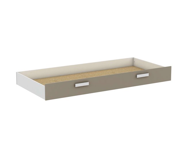 Gaveta de cama arrumada Branco/ Bege