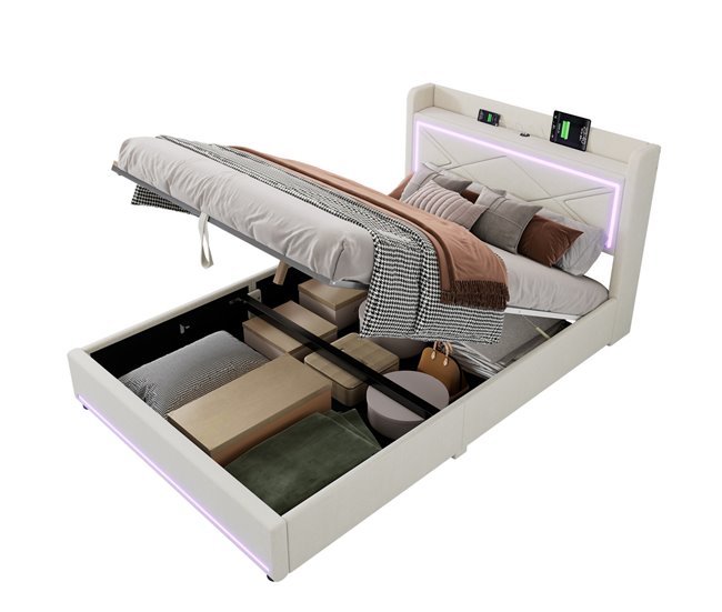 Cama com arrumação 200x140