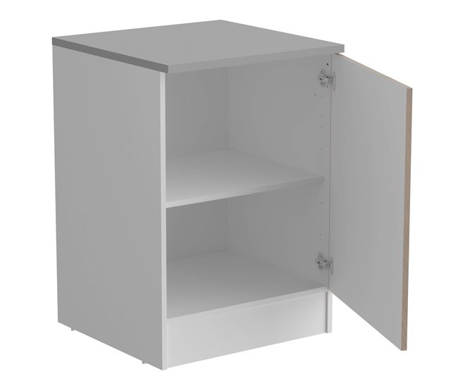 Módulo de cozinha inferior Eko A Armário Jackson Branco/ Madeira