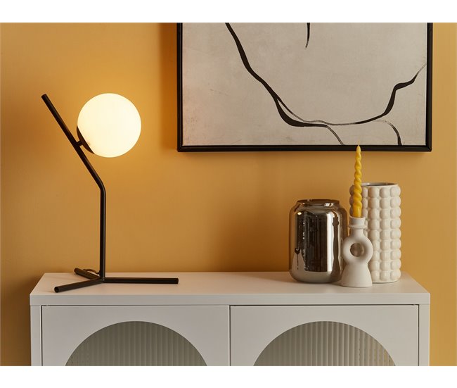 Beliani Candeeiro de mesa WAPITI Branco/ Preto