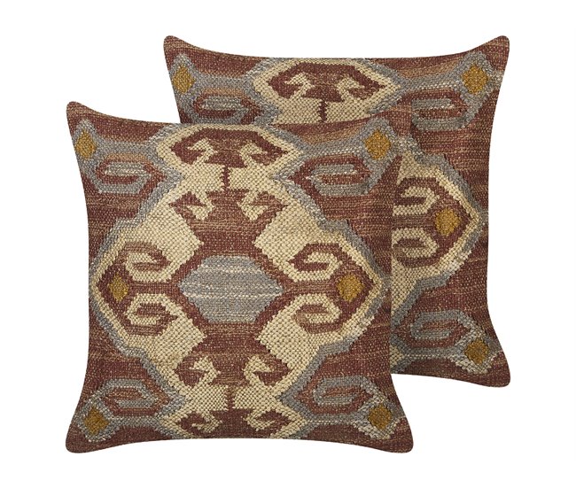 Beliani Almofada decorativa URPAD 45x45 Multicor