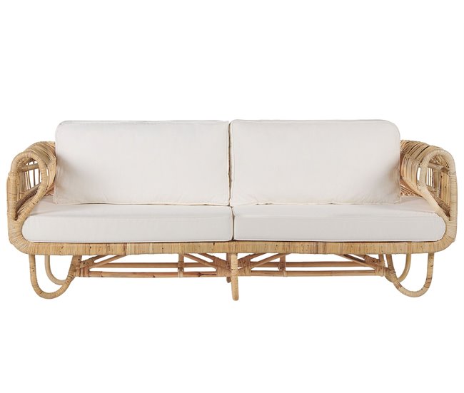 Beliani Conjunto lounge Rattan/vime DOLCEDO / LIMNI Bege