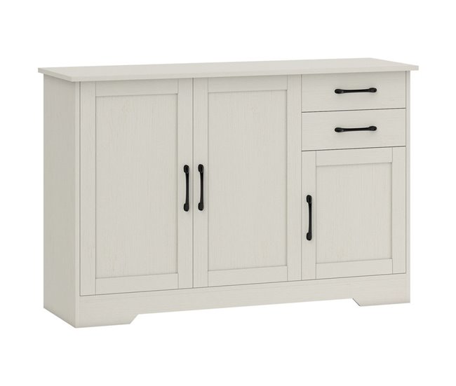 Aparador Melamina de Madeira, MDF HOMCOM Cru