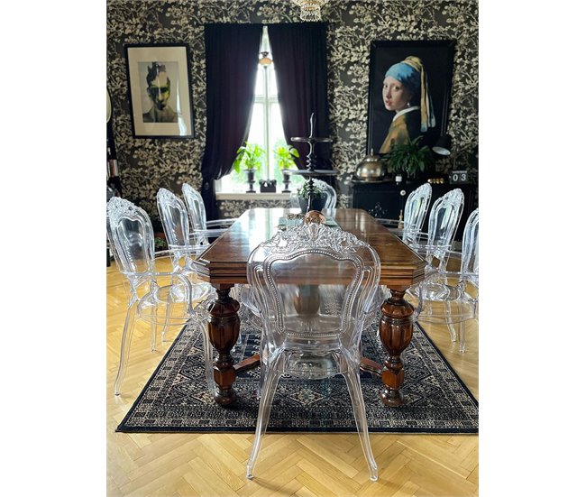 Beliani Silla para eventos VERMONT Transparente