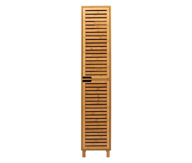 Coluna de Banheiro Sicela - Móveis de Bambu 2 Portas Castanho