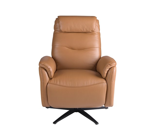 ANGEL CERDA Poltrona giratório em pele castanha Castanho