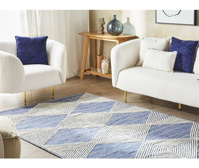Beliani Pelos curtos DATCA 200x200 Azul