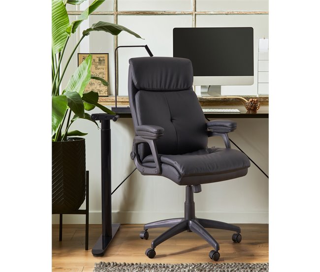 Beliani Cadeira executiva DIRECTOR Preto