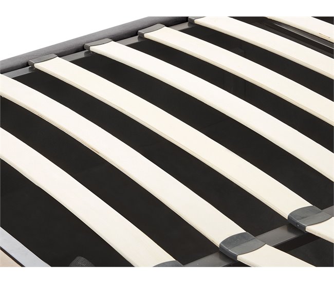 Beliani Cama com armazenamento Veludo LUBBON 210x217 Cinza