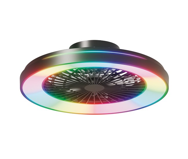 Ventoinha de teto CALIX retrátil LED com motor DC Preto