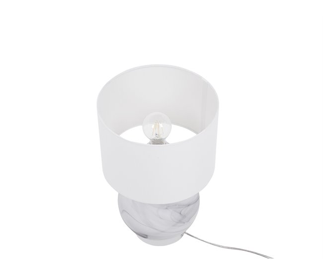 Beliani Candeeiro de mesa UELE Branco