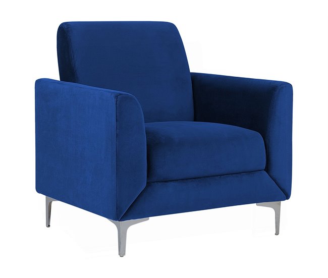 Beliani Poltrona FENES Azul Marino