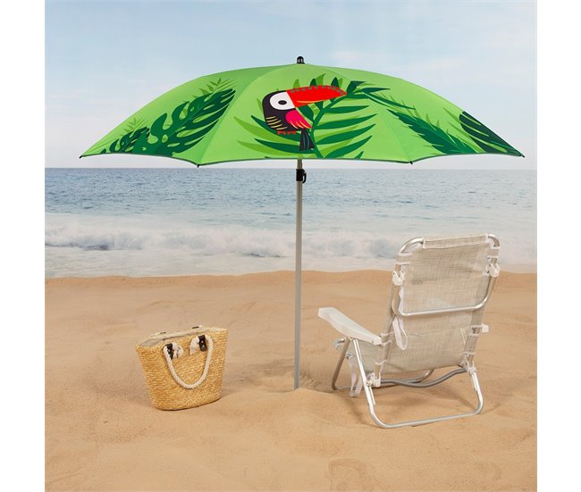Aktive Guarda-sol tropical inclinável UV40 c/capa Verde