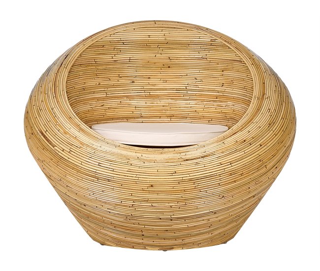 Beliani Conjunto lounge Rattan/vime MAIORI Natural